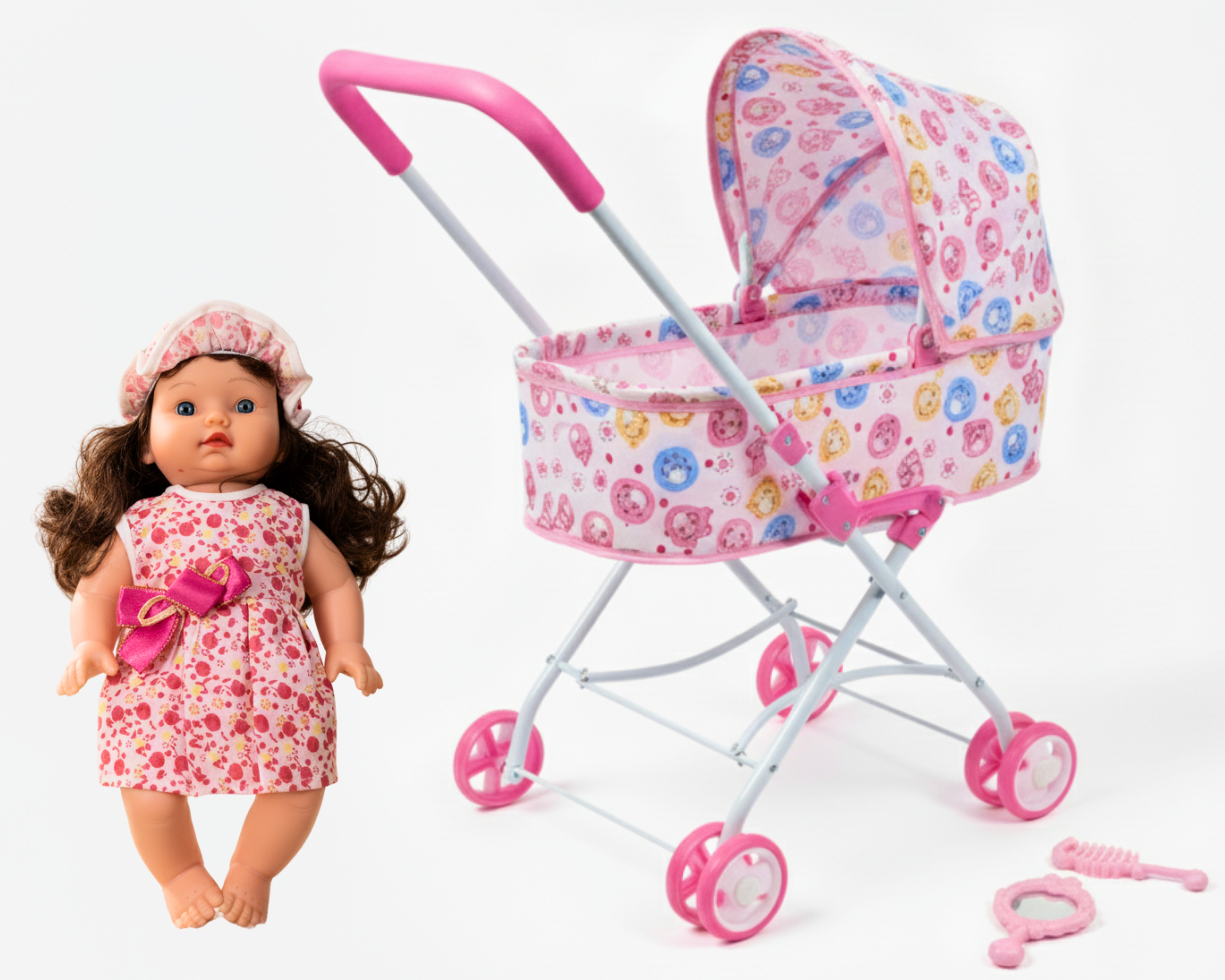 Little Baby Stroller & Doll Set