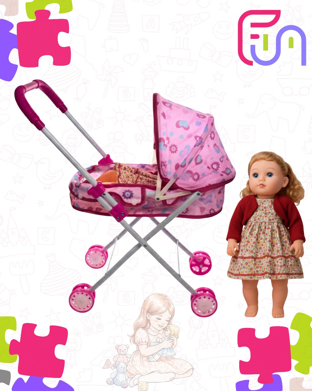 Little Baby Stroller Set