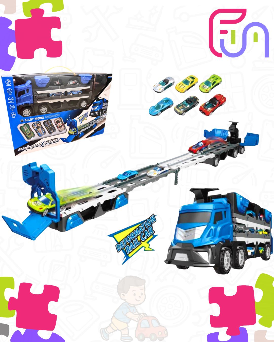 Transforming Truck & Track Set