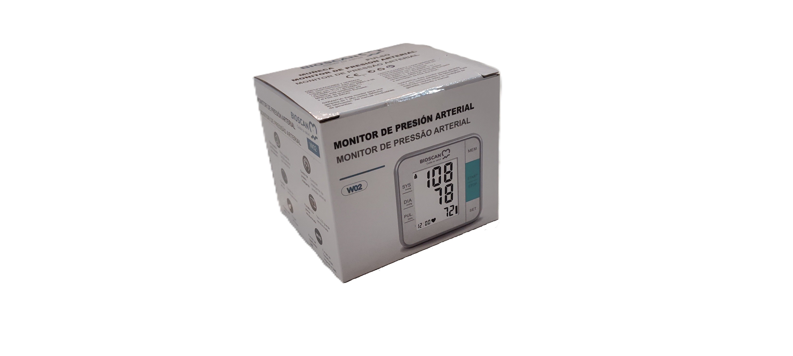Medidor de Presión Arterial Automático BIOSCAN W02 (muñeca)