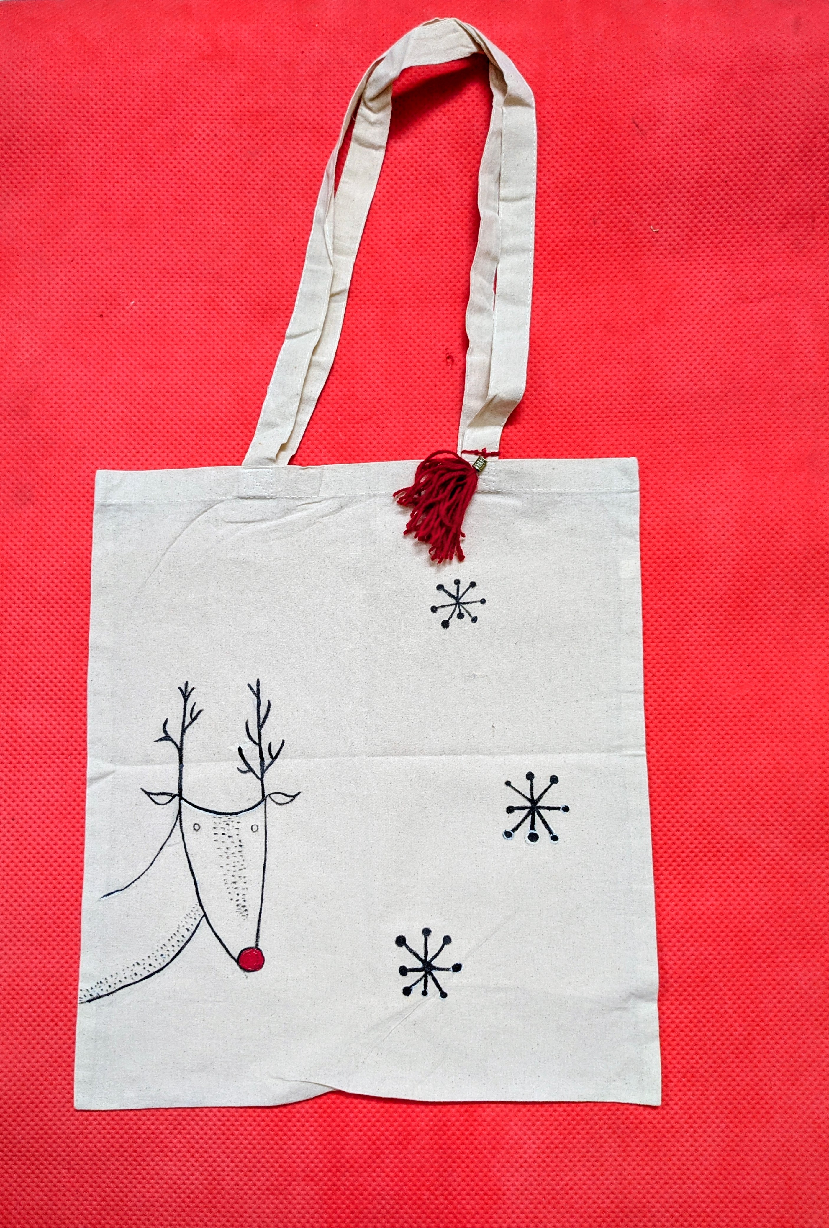 Snowflake sketch Tote