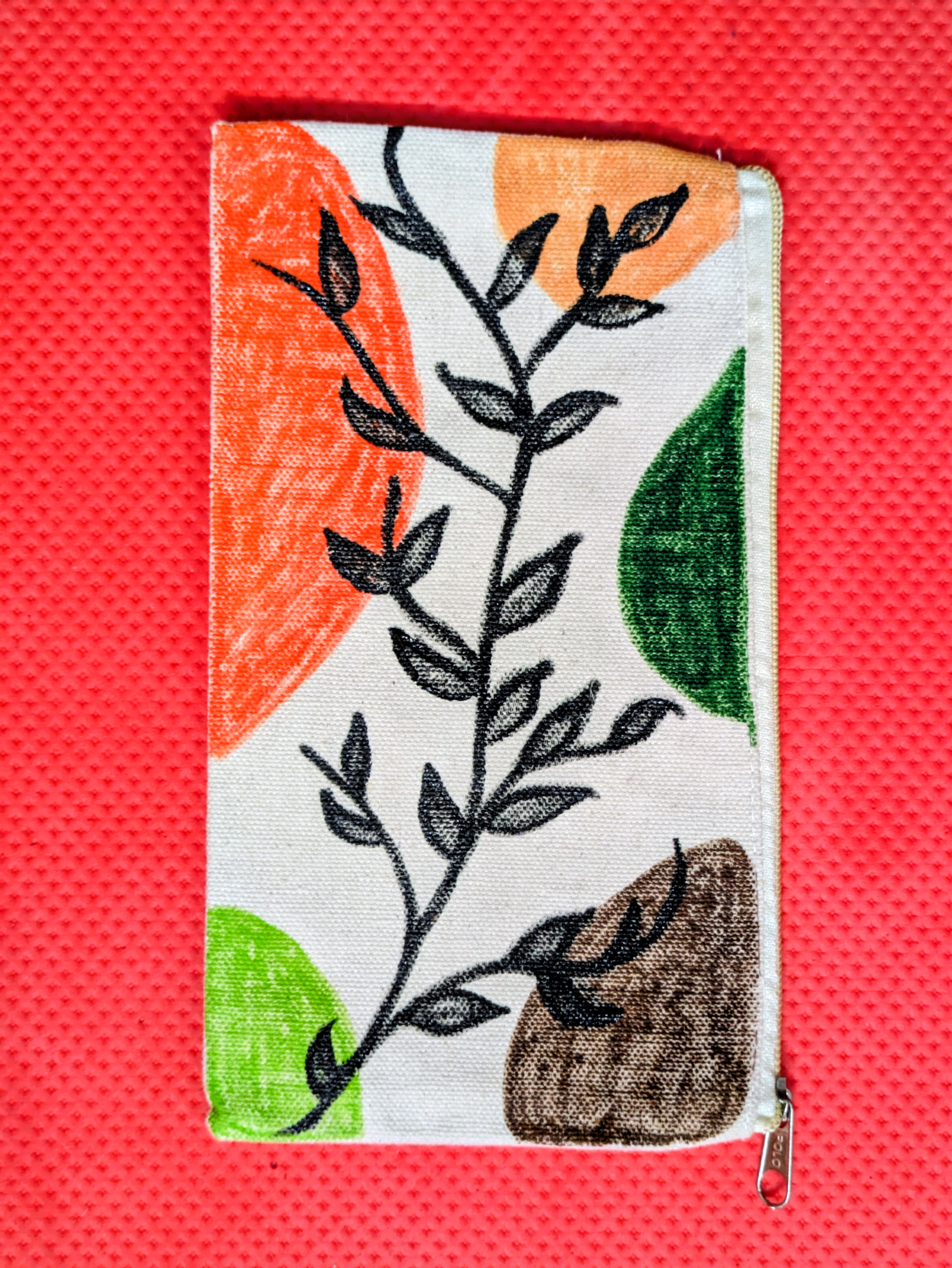 Leaf Whisper Canvas Pouch