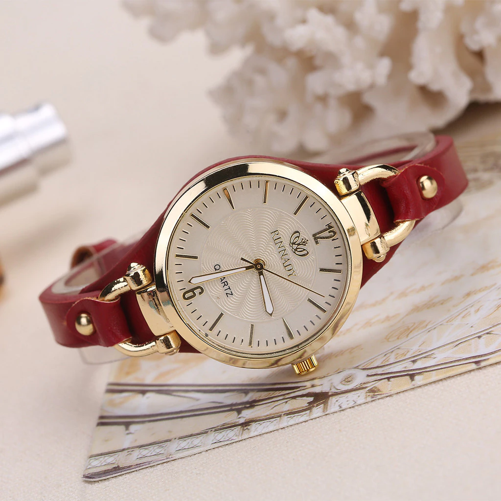 Women’s Quartz Watch with Unique Integrated Leather Strap — Fashionable & Versatile, Perfect Christmas Gift — Chic.