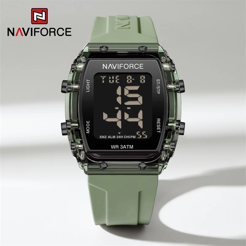 Women’s Fashion Sport Waterproof LCD Digital Watch — Date Display, Silicone Strap, Electronic Wristwatch Relogio Feminino 2023 — NAVIFORCE.