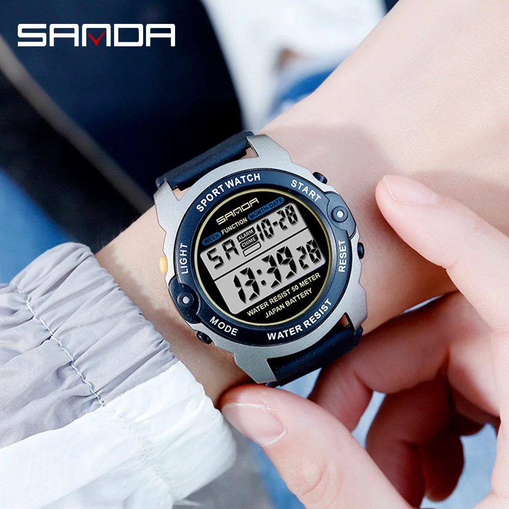 Women’s Fashion Casual Sports Watch — Waterproof, LED Digital Display — Sanda.