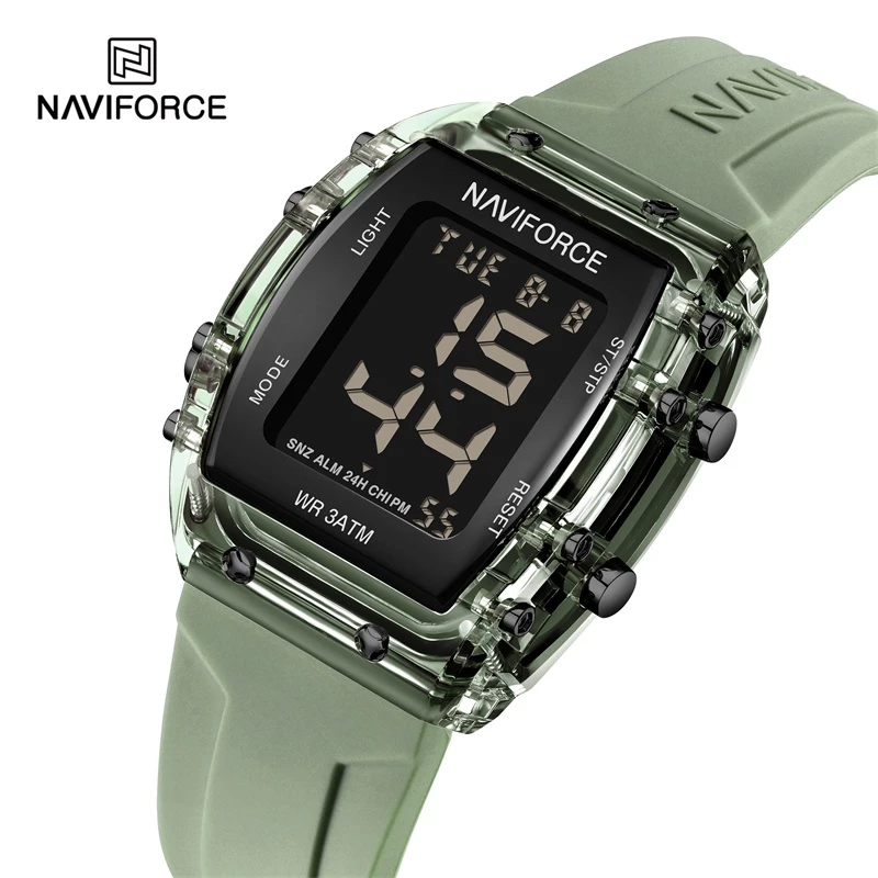 Women’s Fashion Sport Waterproof LCD Digital Watch — Date Display, Silicone Strap, Electronic Wristwatch Relogio Feminino 2023 — NAVIFORCE.