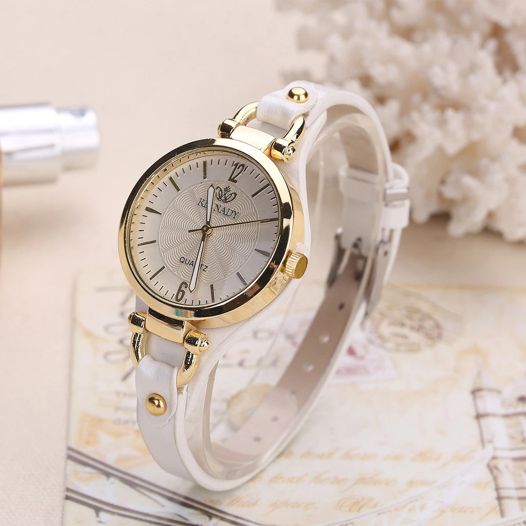 Women’s Quartz Watch with Unique Integrated Leather Strap — Fashionable & Versatile, Perfect Christmas Gift — Chic.