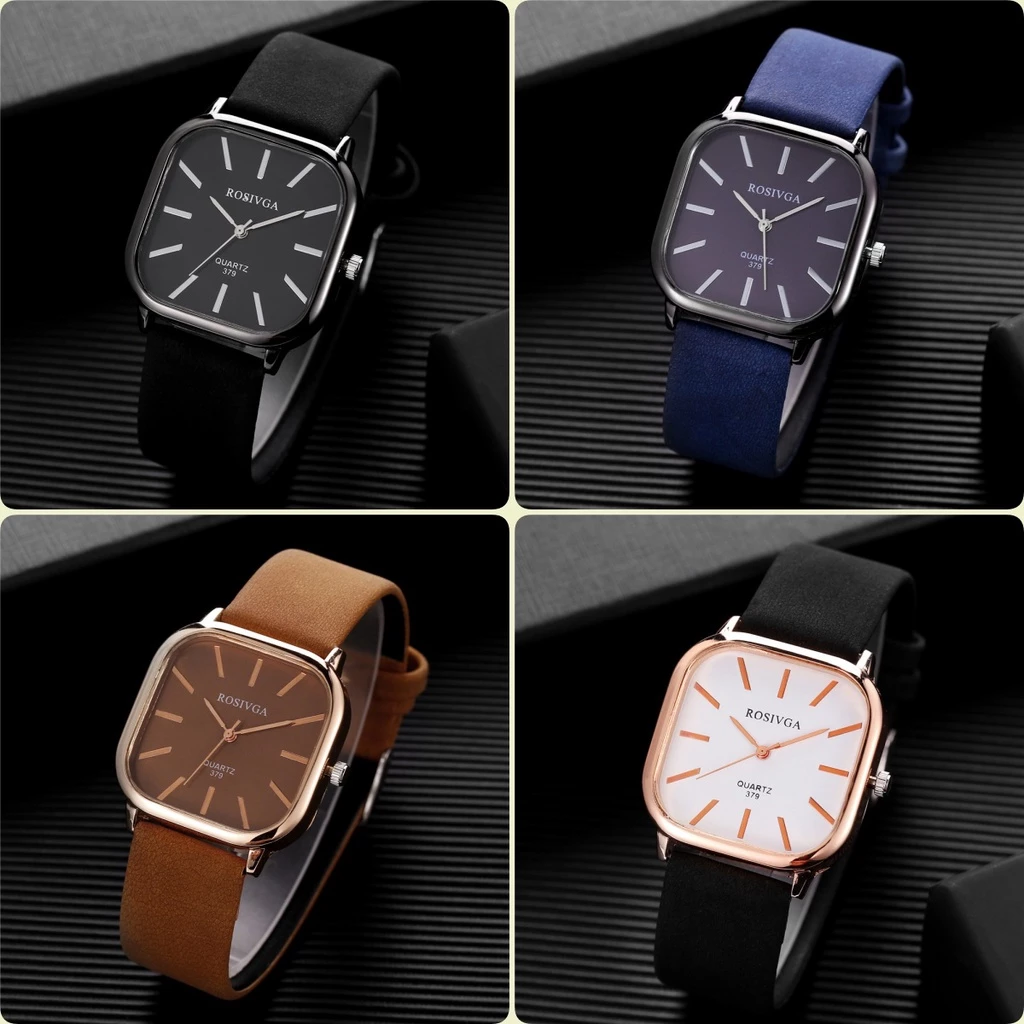 New Women’s Watch — Korean Edition, Simple Square Dial, PU Belt Quartz Design — Kegllect.