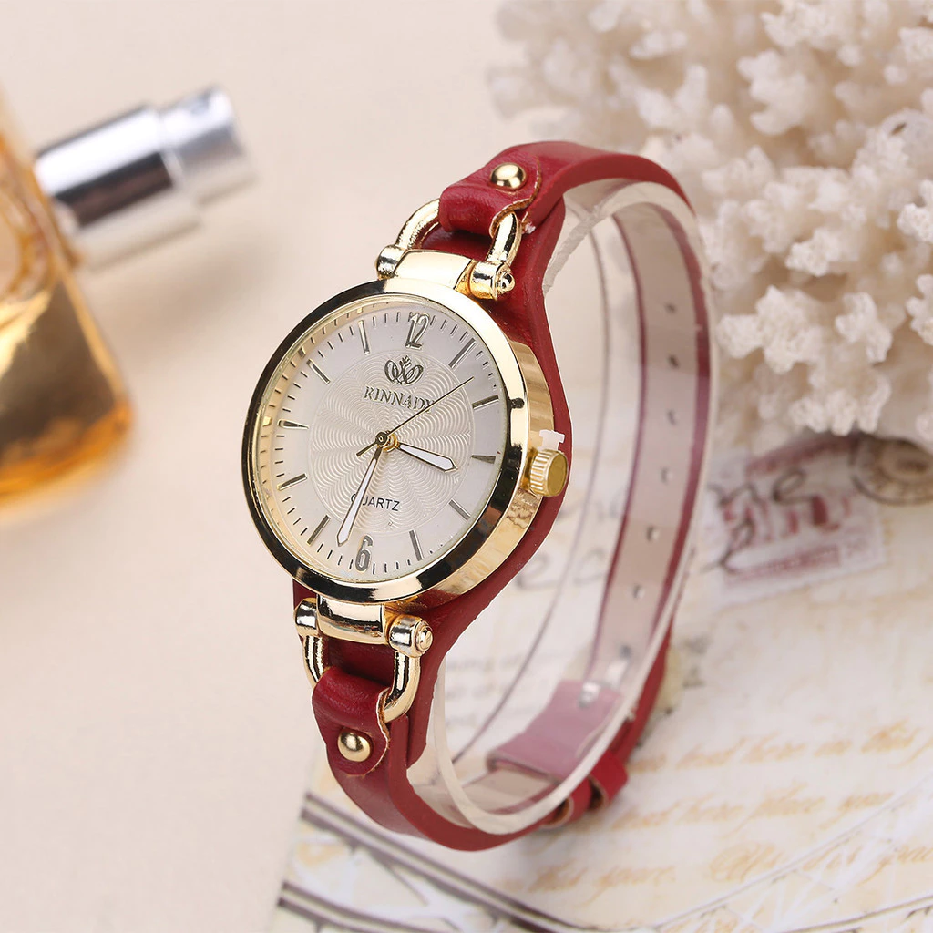 Women’s Quartz Watch with Unique Integrated Leather Strap — Fashionable & Versatile, Perfect Christmas Gift — Chic.