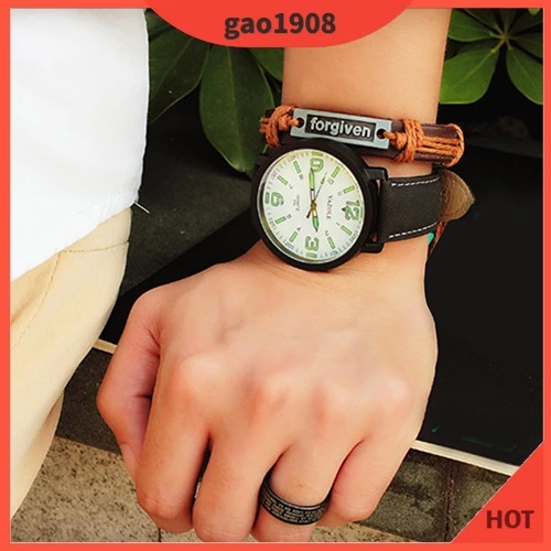 Women’s Glow-in-the-Dark Quartz Sport Wristwatch — Faux Leather Strap, Elegant Lady’s Design — GAO_Fashion.
