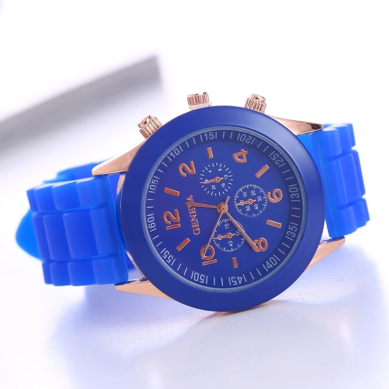 Women’s Korean Fashion Silicone Watch — Beautiful Color Jelly Design, Student Leisure Style — Geneva.