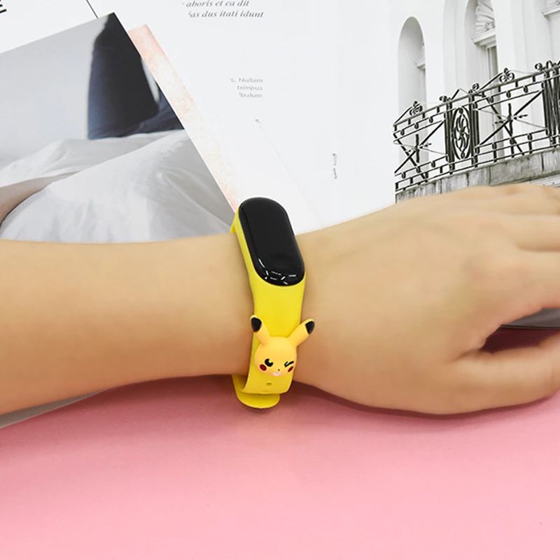 Touch Screen Digital Sport Wristband — Student Fashion Cartoon Waterproof Watch for Men and Women — LED.