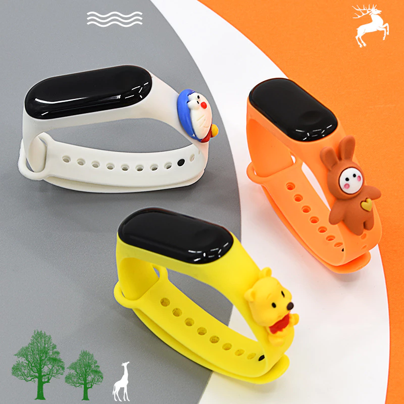 Touch Screen Digital Sport Wristband — Student Fashion Cartoon Waterproof Watch for Men and Women — LED.