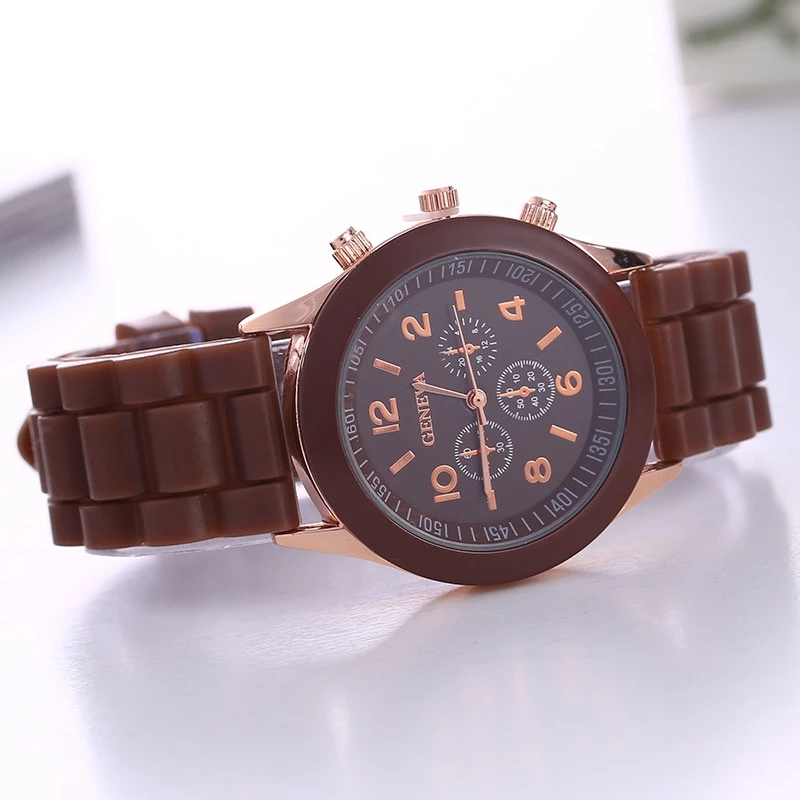 Women’s Korean Fashion Silicone Watch — Beautiful Color Jelly Design, Student Leisure Style — Geneva.