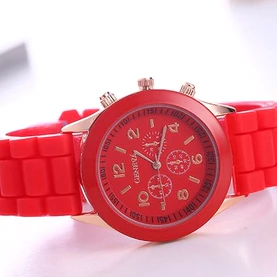 Women’s Korean Fashion Silicone Watch — Beautiful Color Jelly Design, Student Leisure Style — Geneva.