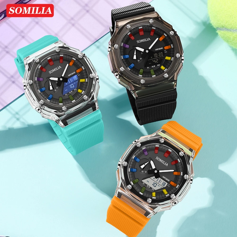 Digital Men’s Watch — Countdown, Stopwatch, LED Light, Electronic Outdoor Military Design, 5-Alarm Waterproof Quartz Wristwatch — G-Style.