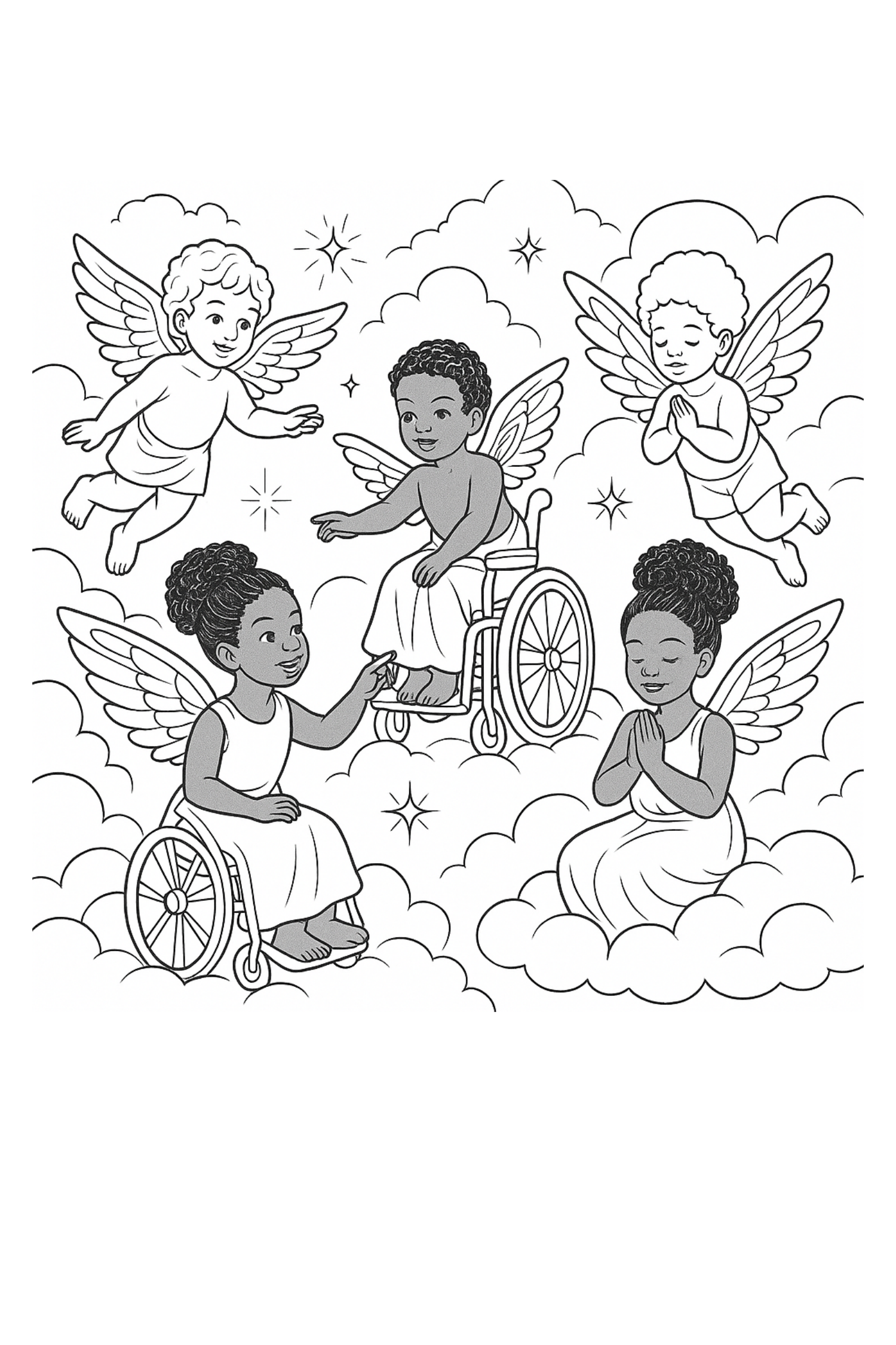 Angels Like Me Coloring Book