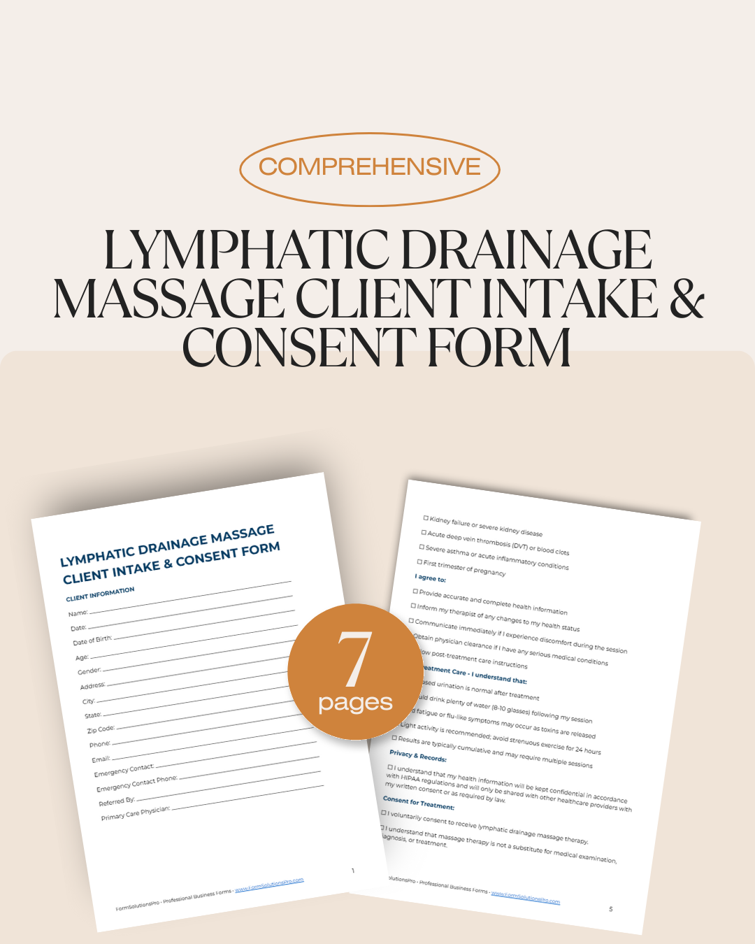 Lymphatic Drainage Consent Form