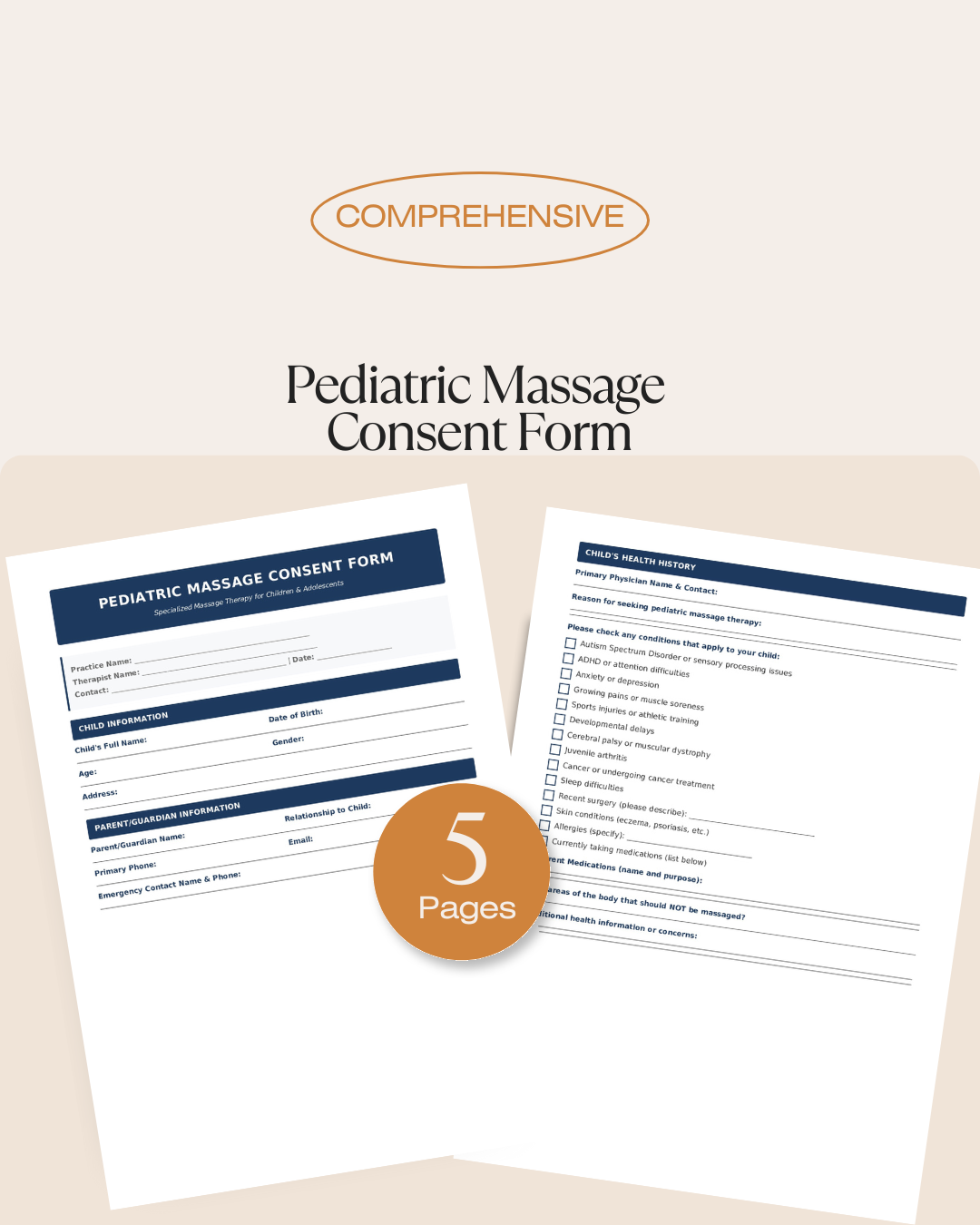 Pediatric Massage Consent Form