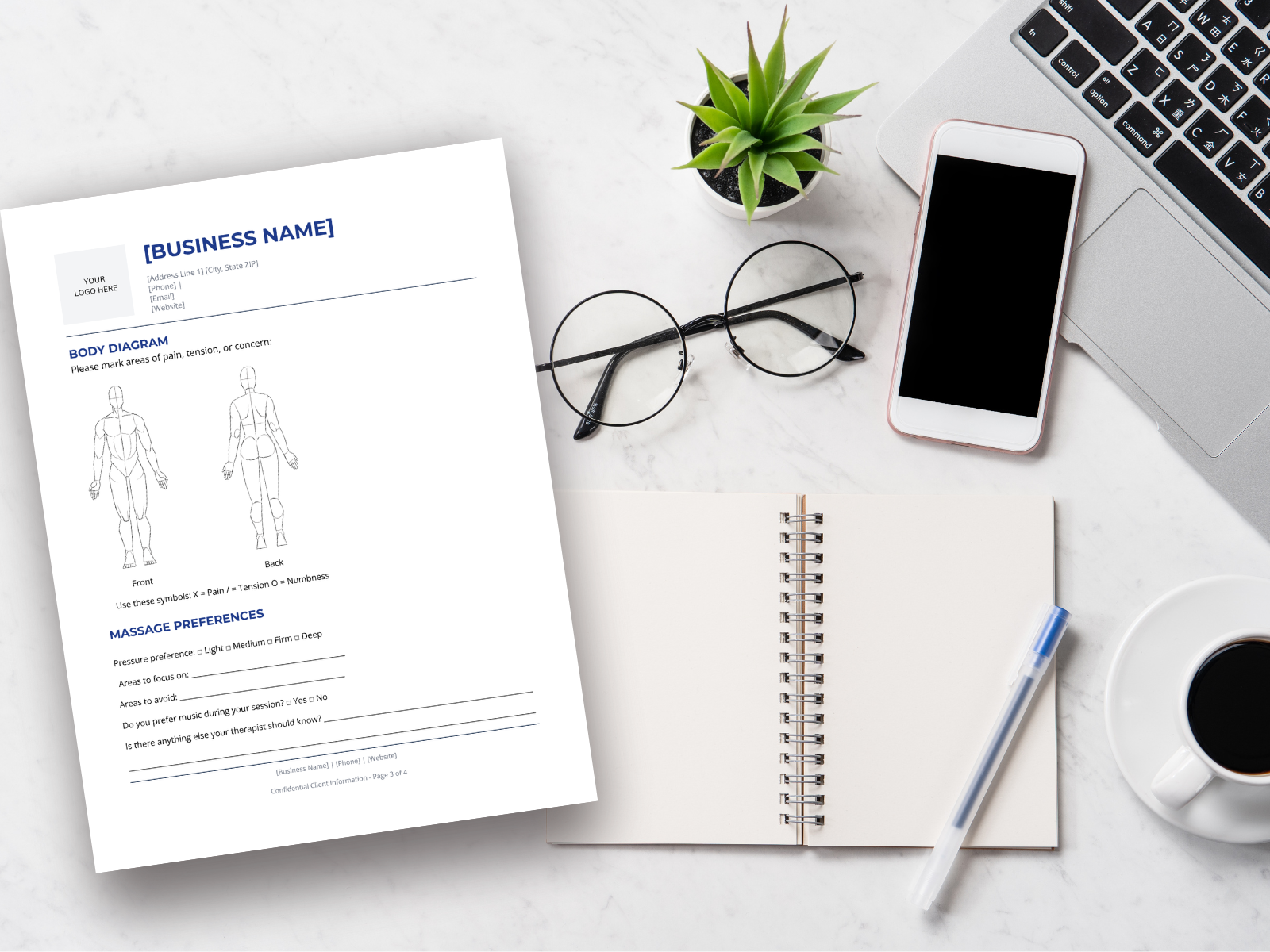 Massage Therapy Client Intake Form Template