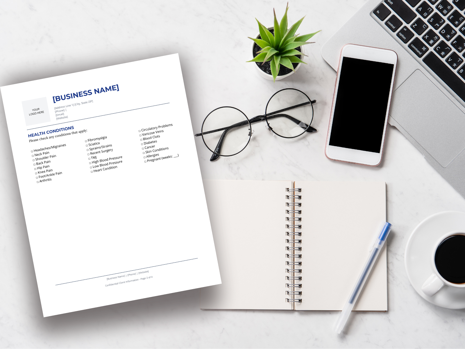 Massage Therapy Client Intake Form Template