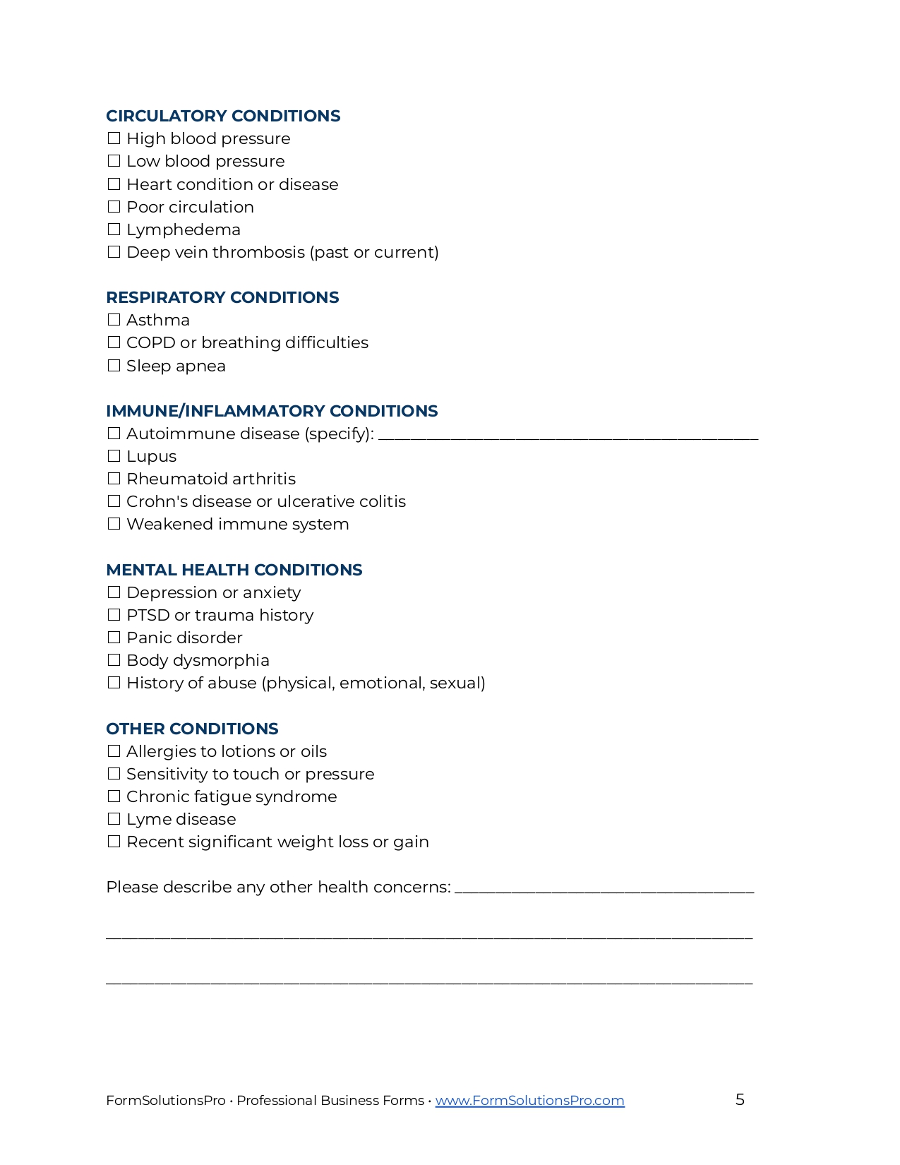 Myofascial Release Consent Form