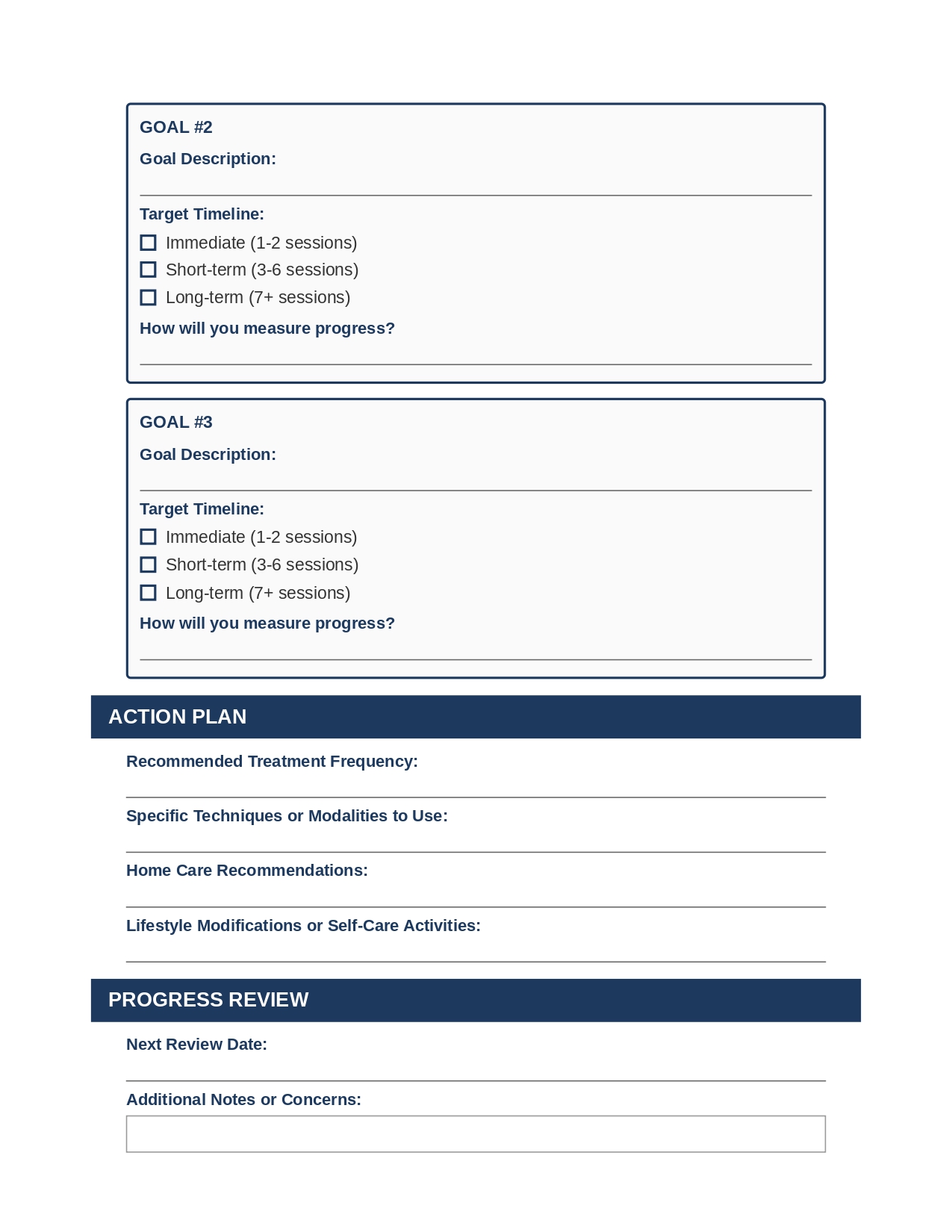 Treatment Goal Setting Worksheet 
