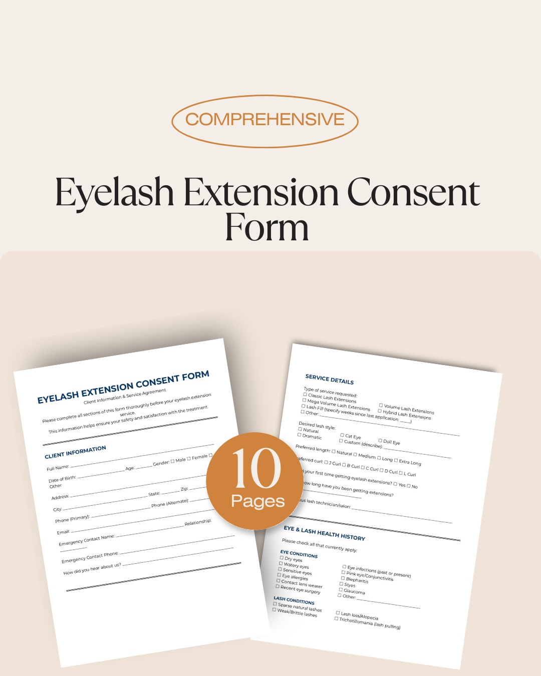 Eyelash Extension Consent Form