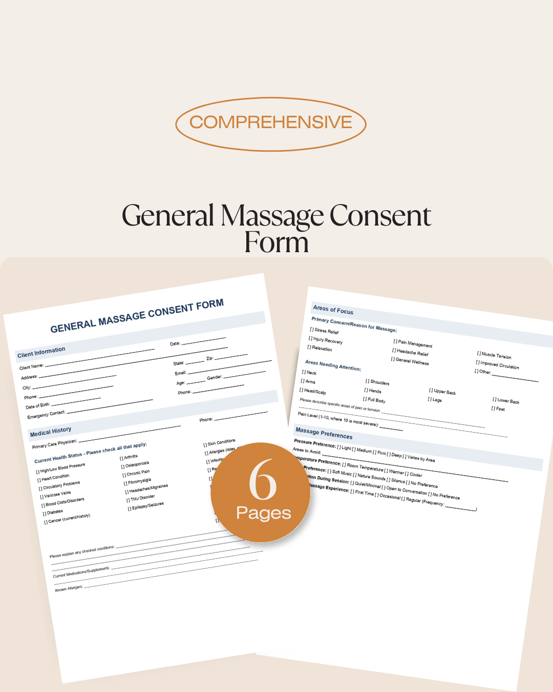 General Massage Consent Form