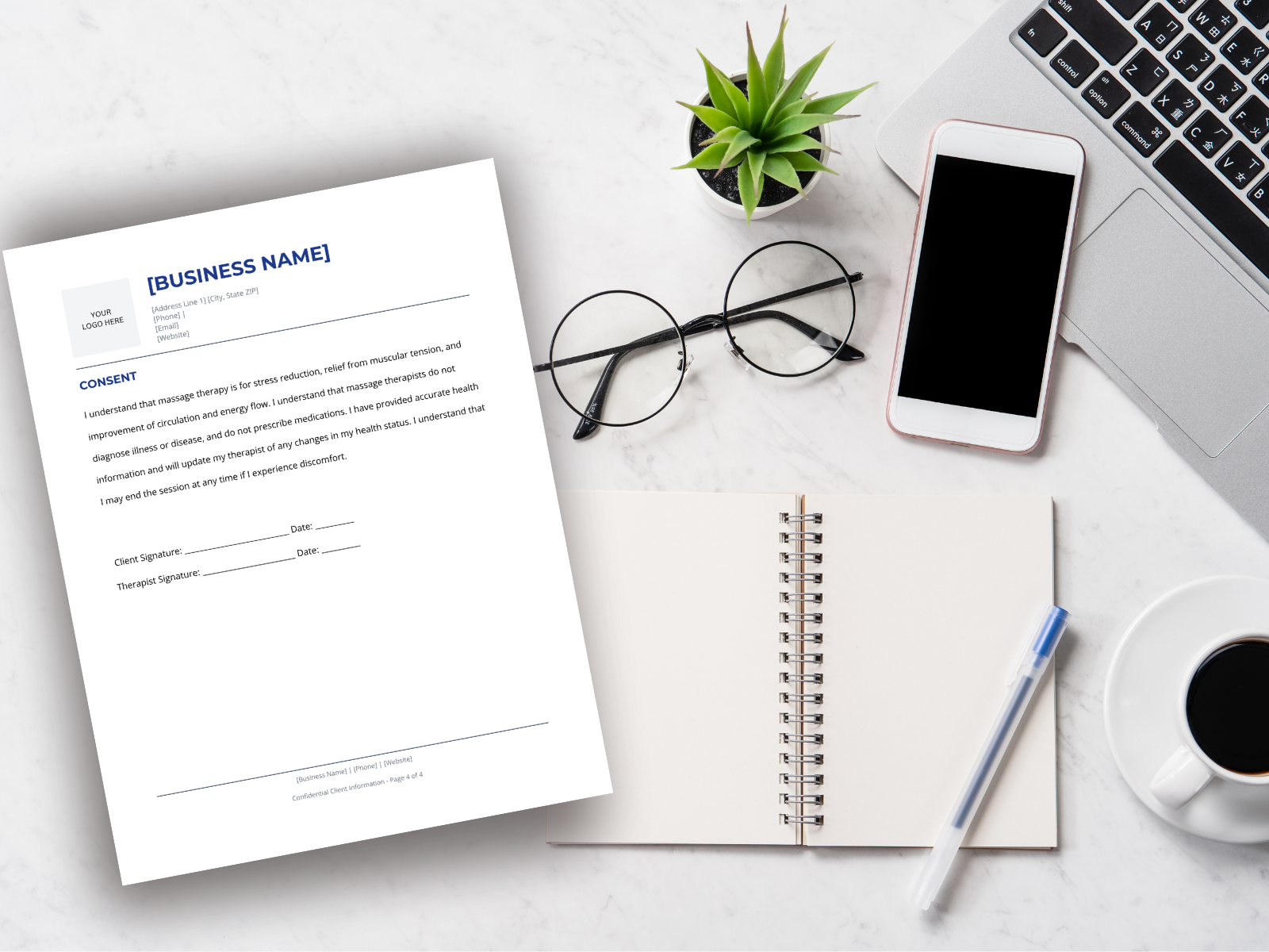 Massage Therapy Client Intake Form Template