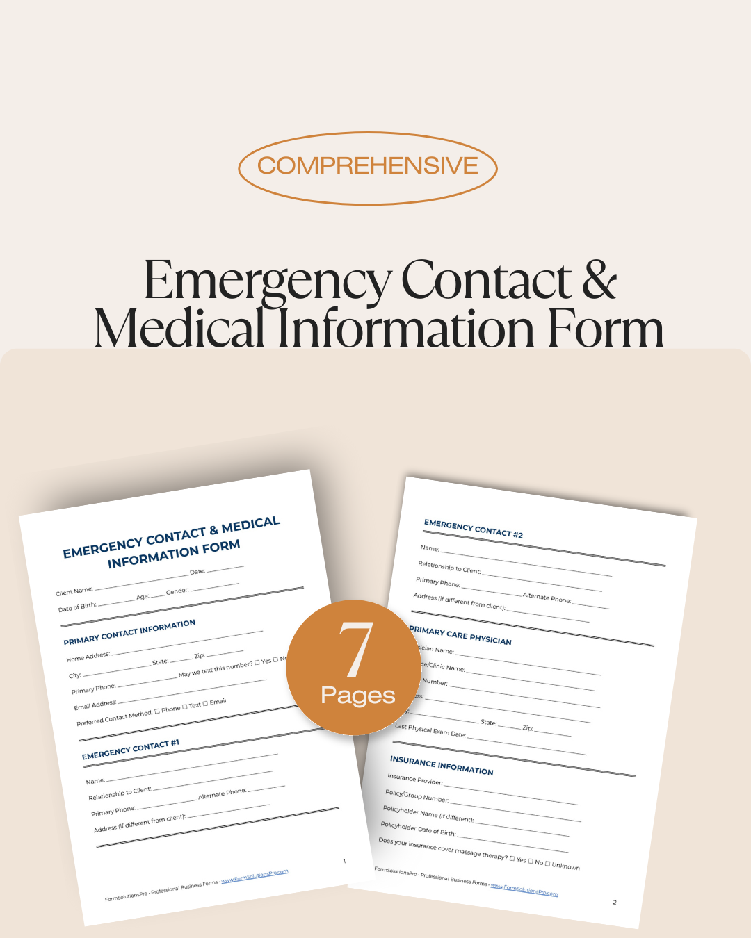 Emergency Contact Medical Information Form