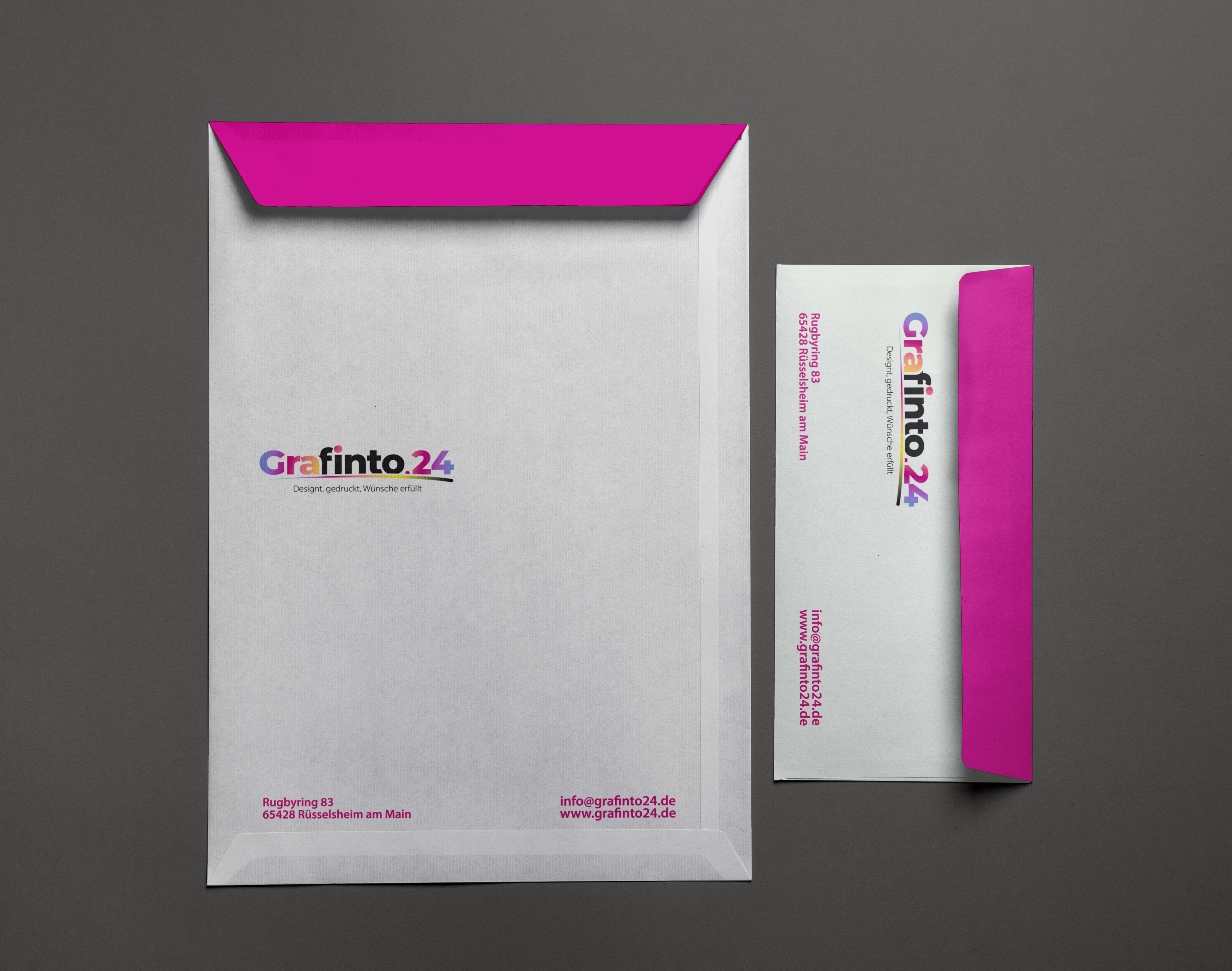 Individuell bedruckte Briefumschläge
