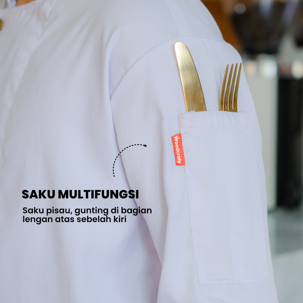 Baju Koki Polos Lengan Panjang Bordir Nama