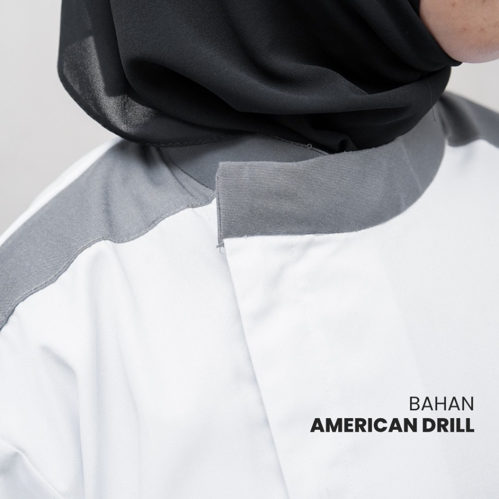 Baju Koki Chef Coat Dipta Bordir Nama