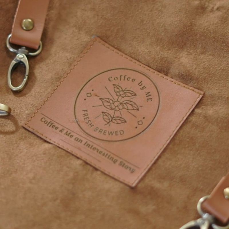 Grafir Kulit Custom Logo Nama Usaha