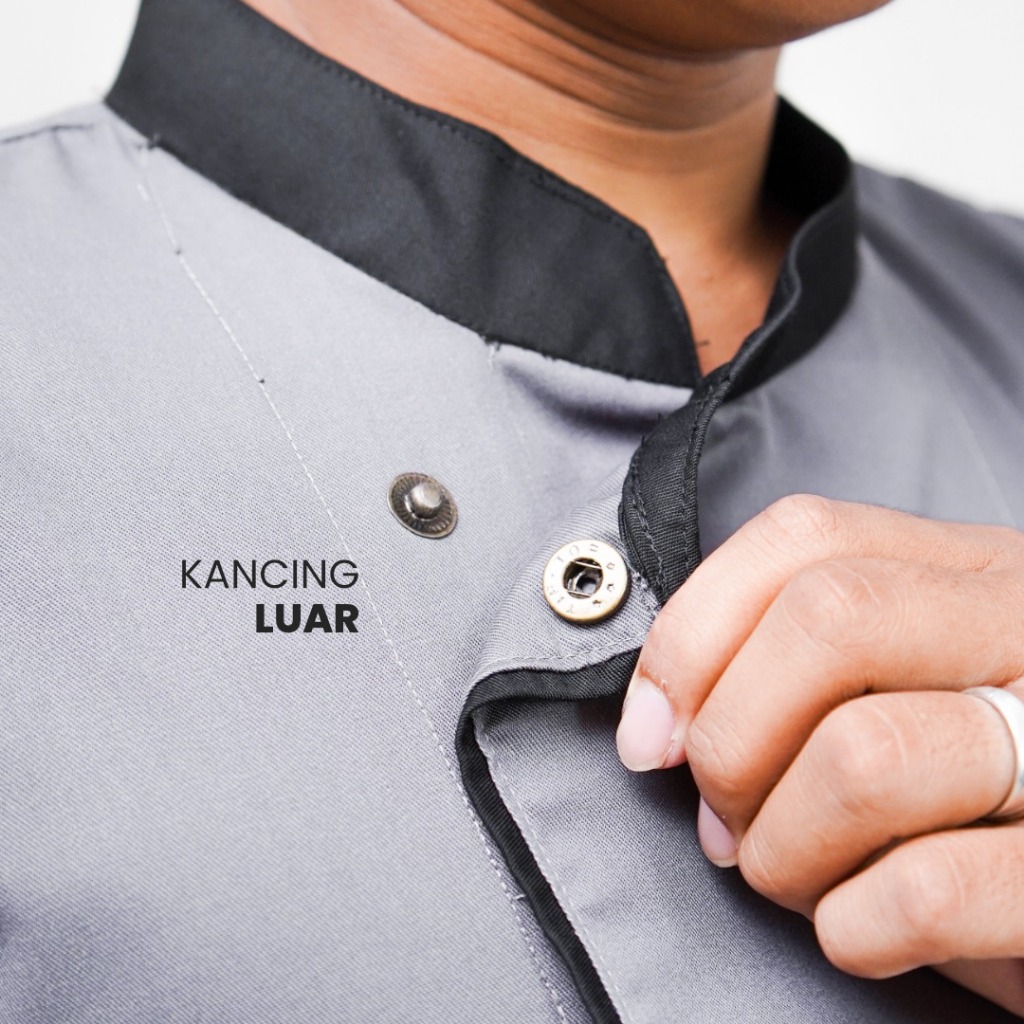 Harsa Baju Chef Koki Abu Bordir Nama