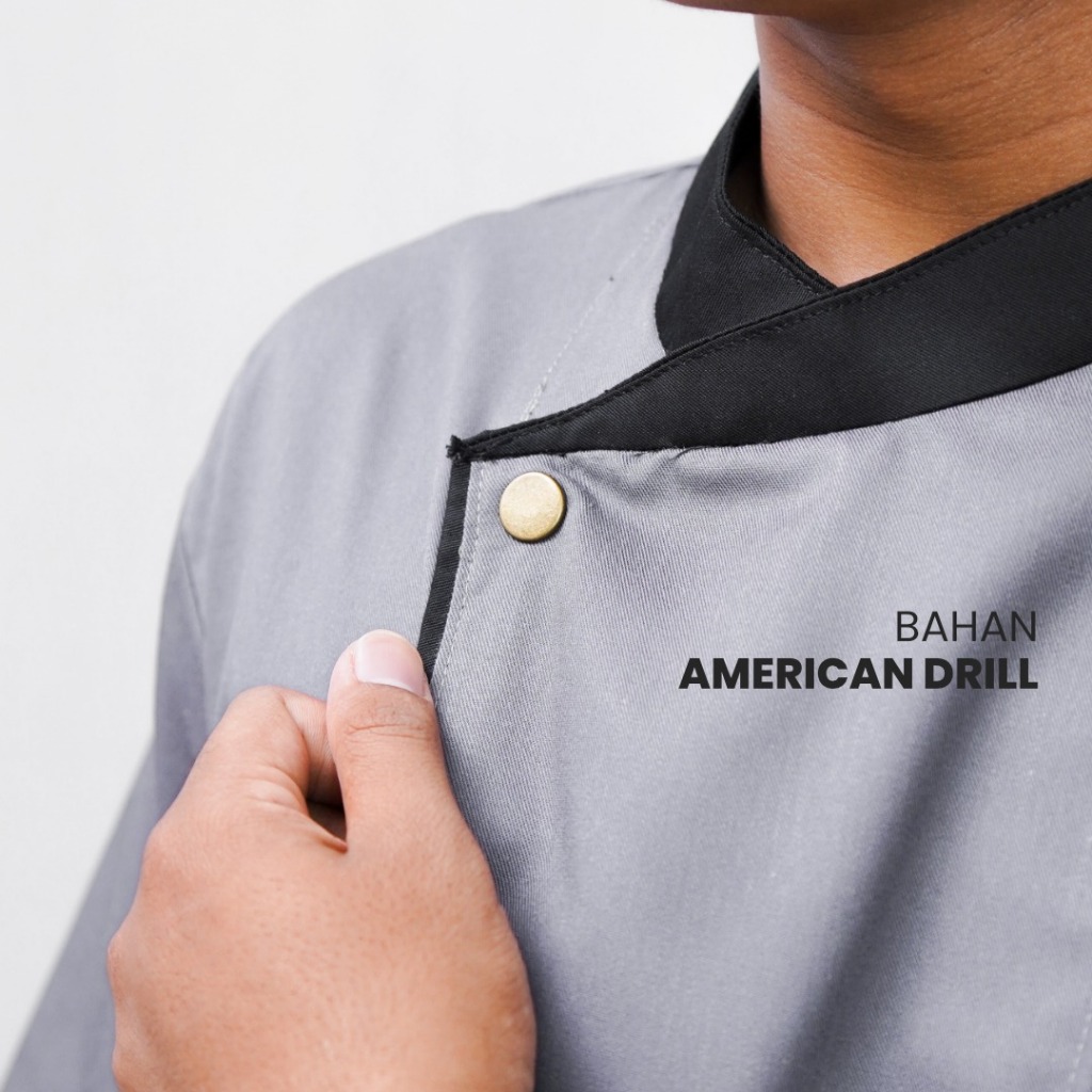 Harsa Baju Chef Koki Abu Bordir Nama