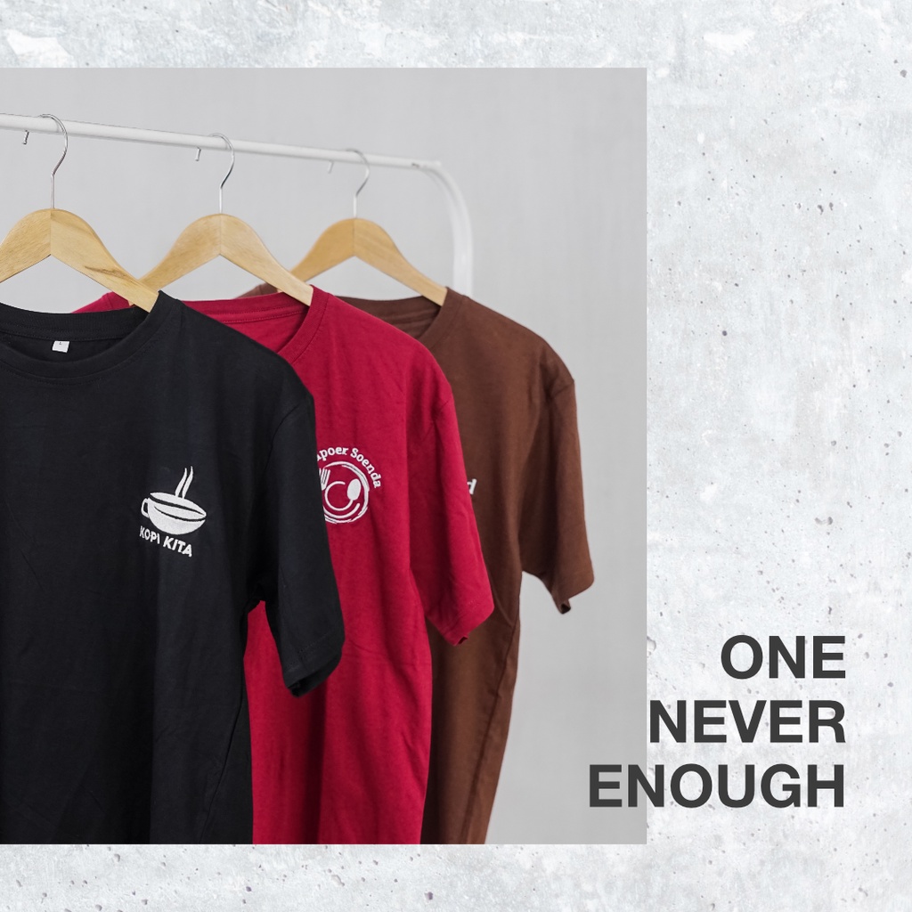 Kaos Polos Custom Bordir Nama Usaha