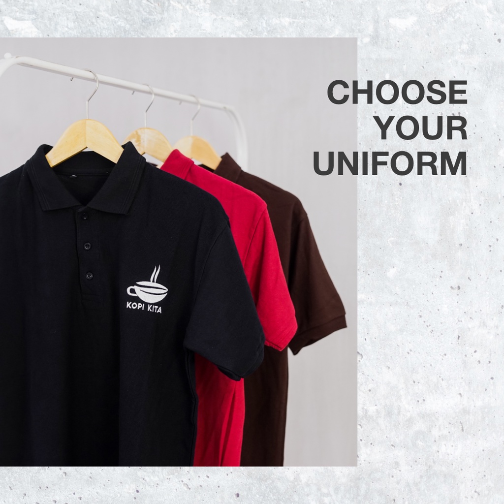 Kaos Kerah Polo Shirt Polos Custom Bordir Nama Usaha