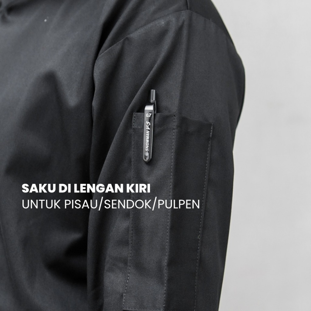 Mahesa Baju Koki Chef Coat Bordir Nama