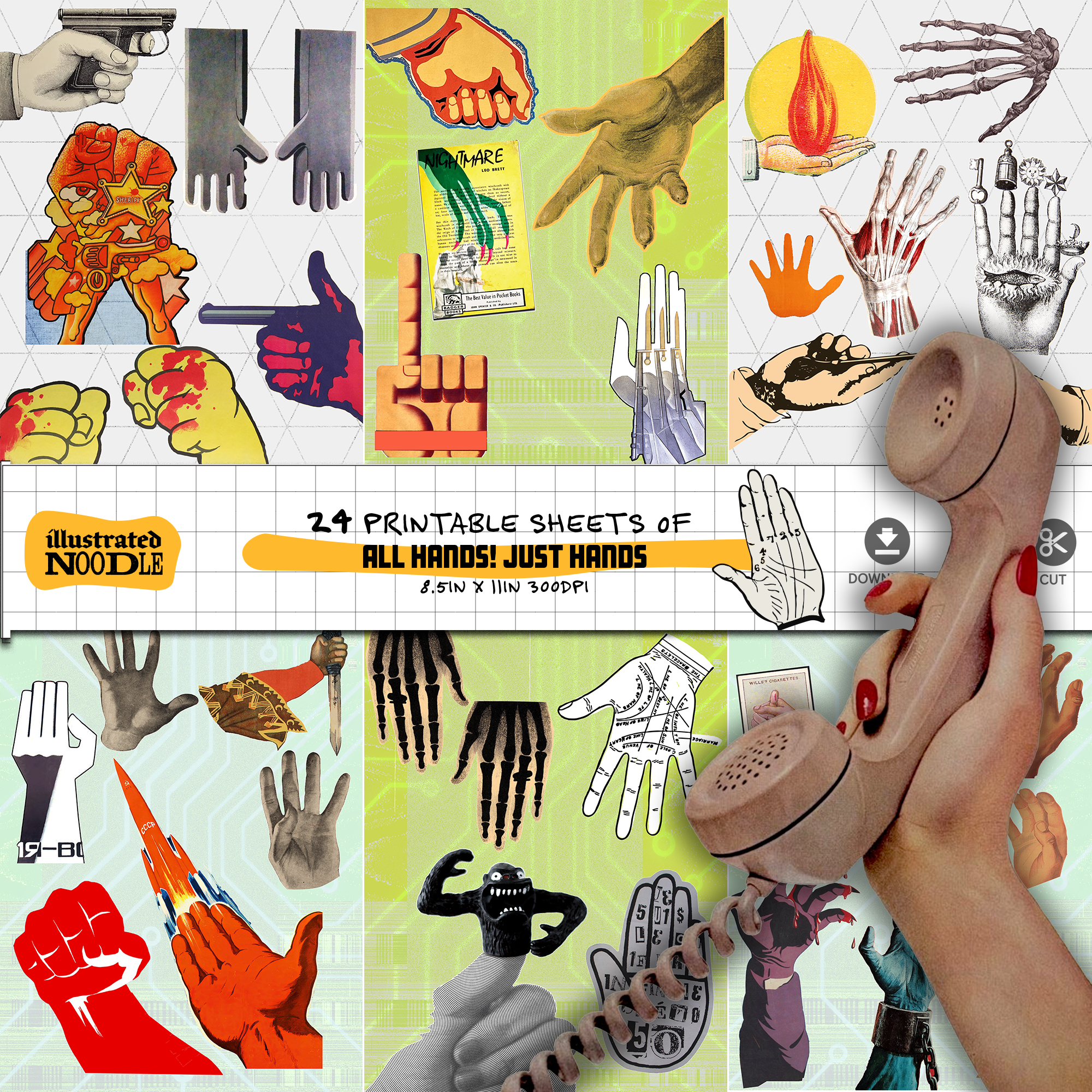 Hands and Hands and more Hands Ephemera