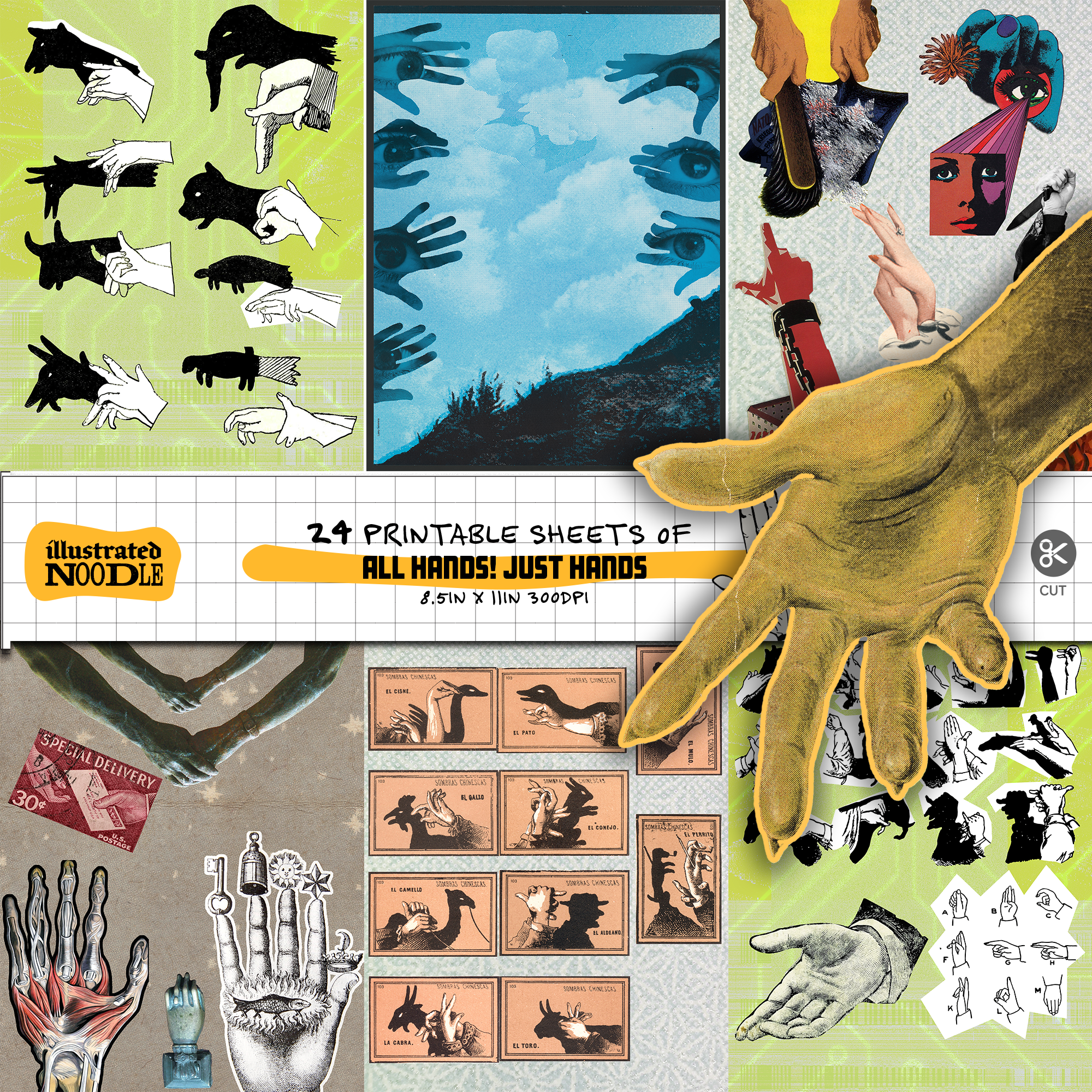 Hands and Hands and more Hands Ephemera