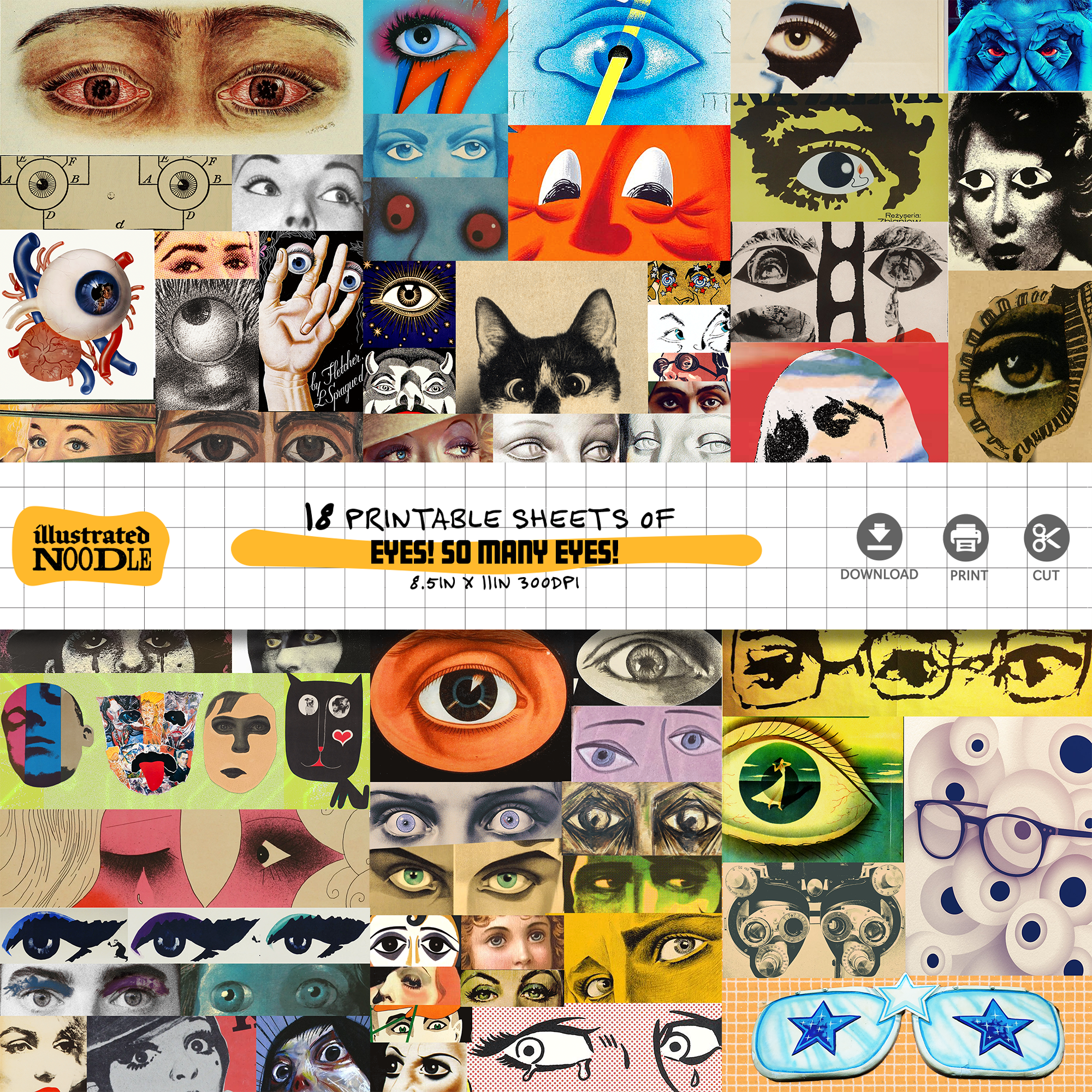 Eyes! Eyes! Eyes! Collage Kit (download)