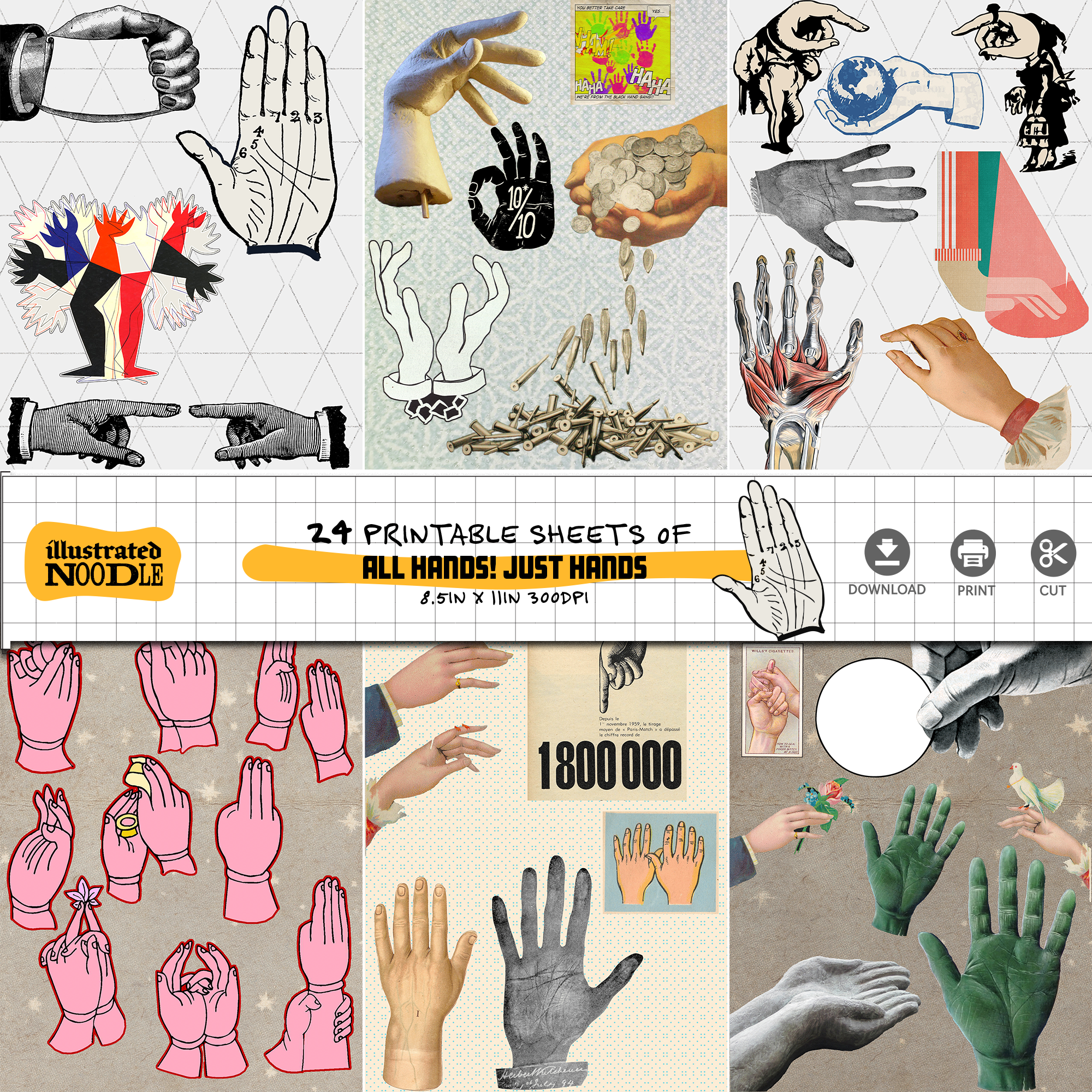 Hands and Hands and more Hands Ephemera