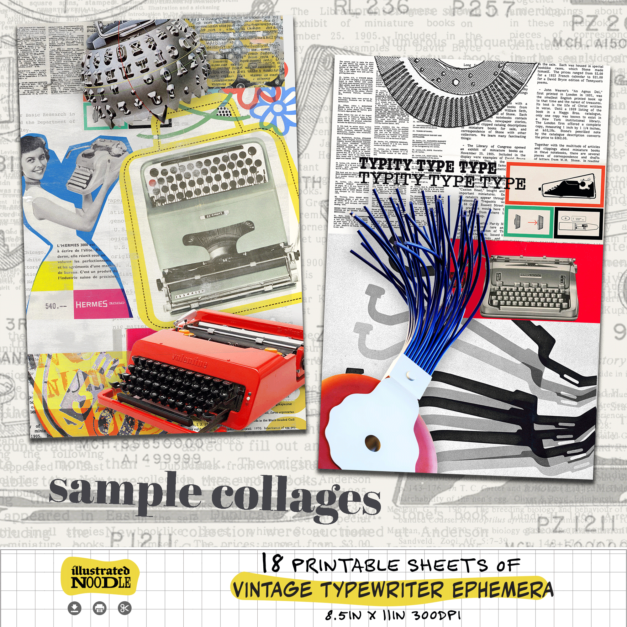 Vintage Olivetti and Friends Typewriter Ephemera 