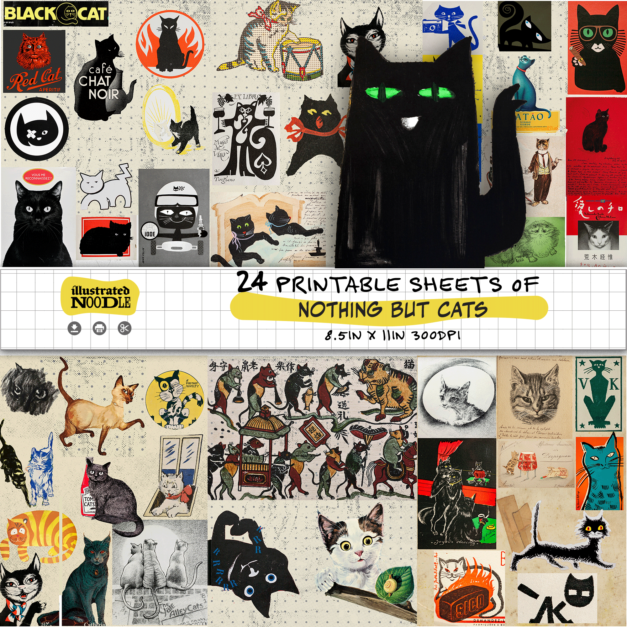 Nothing But Cats Collage Kit 