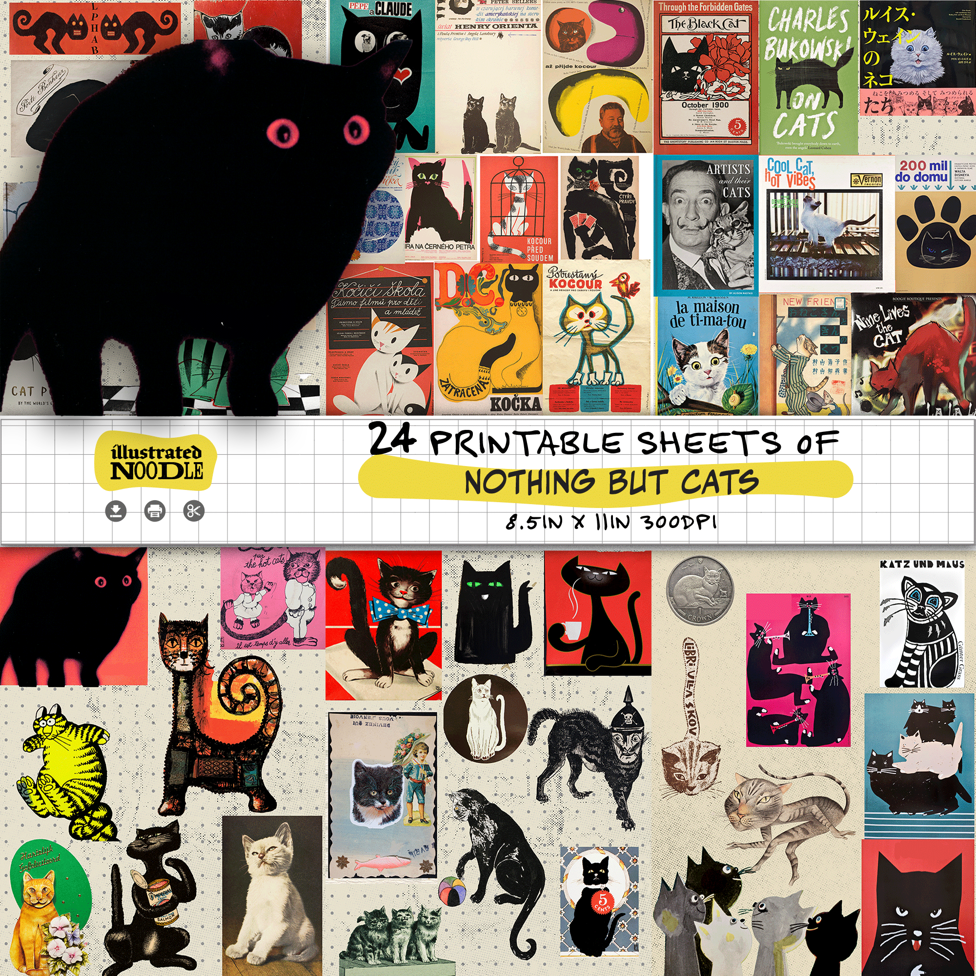 Nothing But Cats Collage Kit 