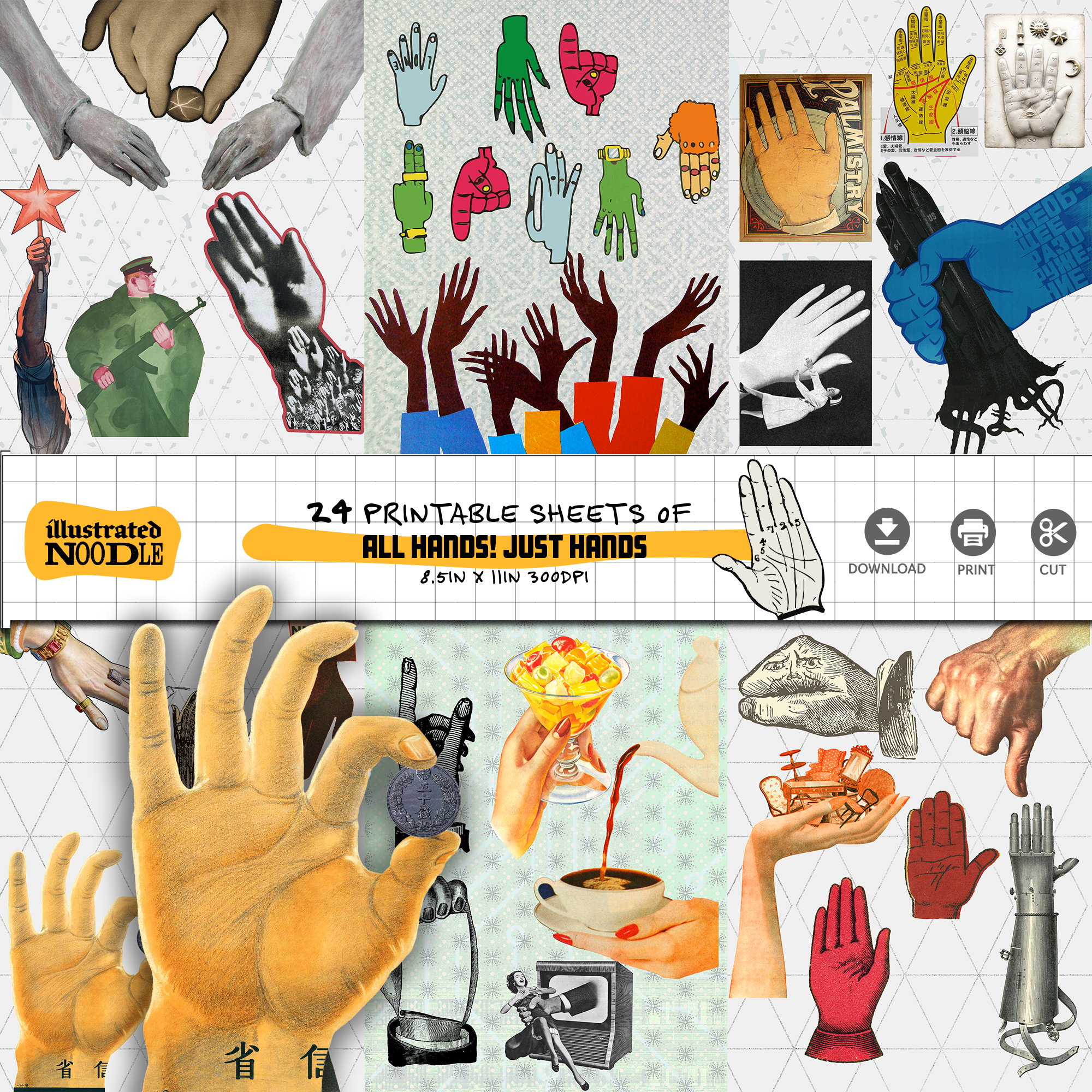 Hands and Hands and more Hands Ephemera