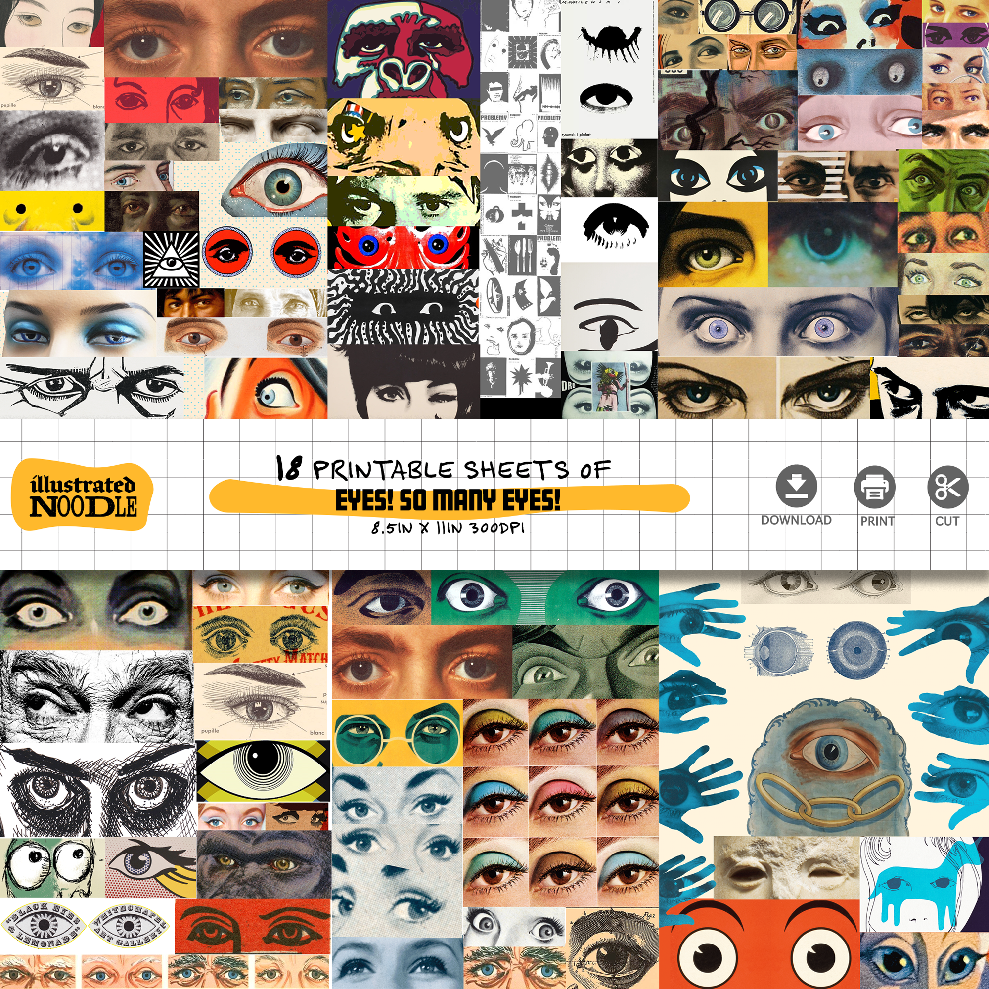 Eyes! Eyes! Eyes! Collage Kit (download)