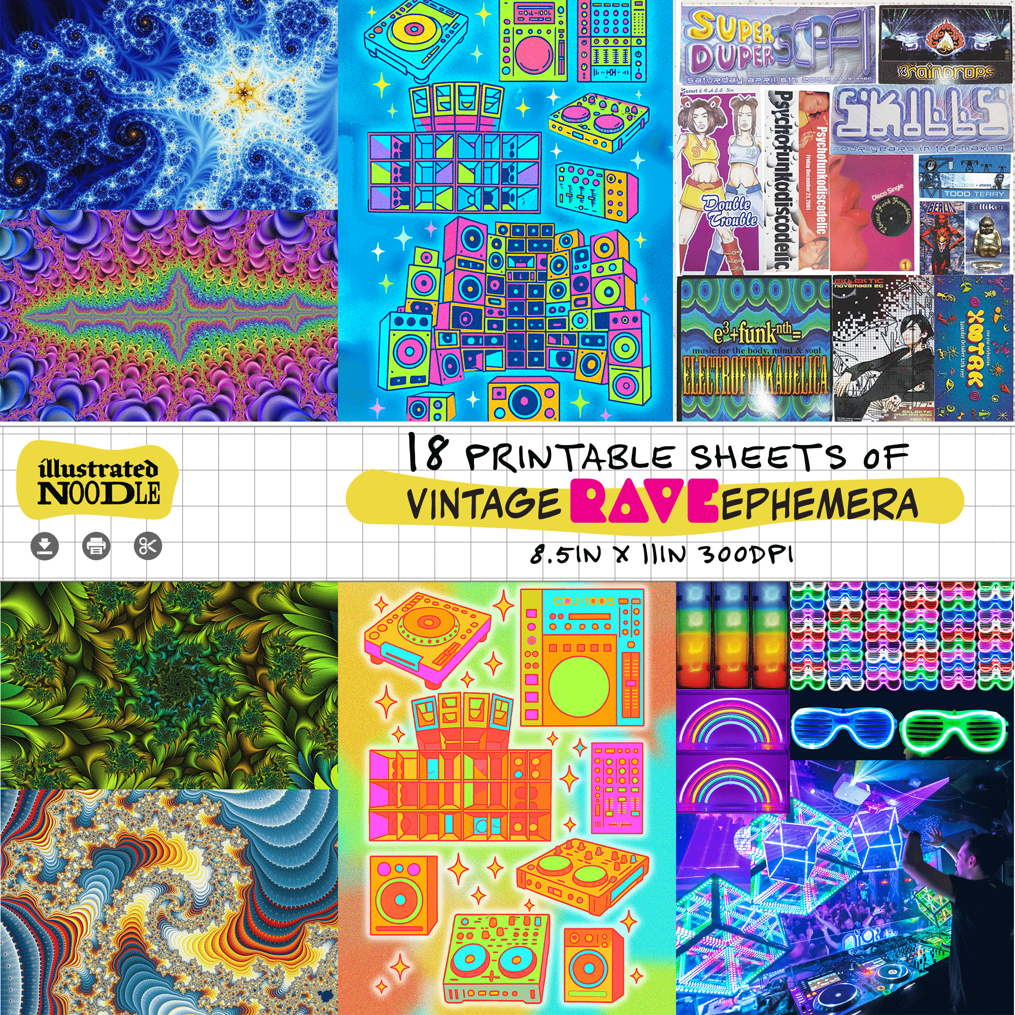  90s Club Kid Rave Ephemera